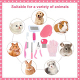 Blue 8-Piece Pet Grooming Kit - Nail Clippers, Slicker Brush, Flea Comb & Bath Glove for Dogs Cats Rabbits, Complete Home Care Pet Set In Australia - Darrahopens