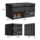 White Car Boot Organiser - Foldable Waterproof Large Capacity Trunk Storage Box, Space Saving Vehicle Cargo Storage for Groceries, Tools and Travel Essentials