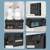 Black Car Boot Organiser - Foldable Waterproof Large Capacity Trunk Storage Box, Space Saving Vehicle Cargo Storage for Groceries, Tools and Travel Essentials