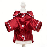 Red Pet Pyjamas S Size- Lightweight Acrylic Dog and Cat Sleepwear, Compact Indoor Loungewear for Small Pets, Spring and Summer Pet Clothing