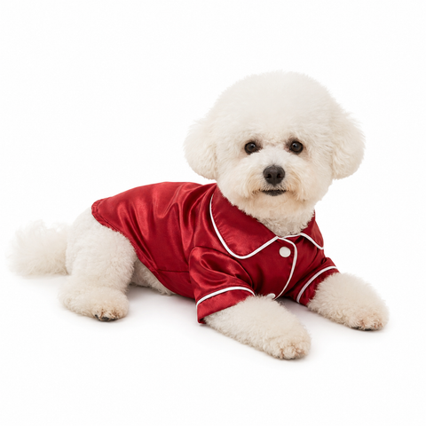 Red Pet Pyjamas M Size- Lightweight Acrylic Dog and Cat Sleepwear, Compact Indoor Loungewear for Small Pets, Spring and Summer Pet Clothing In Australia - Darrahopens