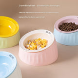 Pet Feeding Set - 15 Degree Tilted Ceramic Yellow Bowl and Yellow Non-Slip PVC Mat, Detachable Design, Easy Clean Cat Dog Food Water Dish In Australia - Darrahopens