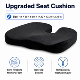 Black Memory Foam Seat Cushion - 44 x 35 x 6 cm Polyester Chair Pad, Anti-slip bottom,Thickened Breathable Comfort for Office Chairs, Student Desks and Everyday Seating In Australia - Darrahopens