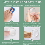 Transparent Door Handle Bumper - 8 Pcs  30mm PVC Self-Adhesive Wall Protector, Shock Absorbing Silent Cushion for Home, Bedroom & Fridge Doors