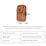 Black Leather Belt Phone Pouch - Multi-Pocket Waist Bag with Shoulder Strap, Durable Zipper Closure for Work, Cycling & Daily Carry