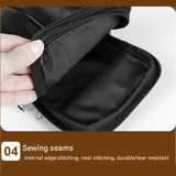 Beige Leather Belt Phone Pouch - Multi-Pocket Waist Bag with Shoulder Strap, Durable Zipper Closure for Work, Cycling & Daily Carry