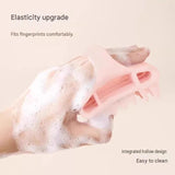 Pink Silicone Scalp Massage Brush - Soft TPR Shampoo Brush for Deep Cleansing, Scalp Exfoliation & Hair Care, Wet & Dry Use with Ergonomic Grip