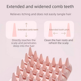 Pink Silicone Scalp Massage Brush - Soft TPR Shampoo Brush for Deep Cleansing, Scalp Exfoliation & Hair Care, Wet & Dry Use with Ergonomic Grip