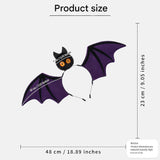 Red Halloween Bat Wing Headband with Furry Ears and Orange Eyes - Velvet Costume Accessory for Cosplay, Parties, and Themed Events