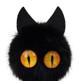 Purple Halloween Bat Wing Headband with Furry Ears and Orange Eyes - Velvet Costume Accessory for Cosplay, Parties, and Themed Events
