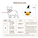 S Size Halloween Pumpkin Ghost Dog Costume - Polyester Pet Fancy Dress with Witch Hat and Spider Detail, Lightweight for Small Dogs and Cats