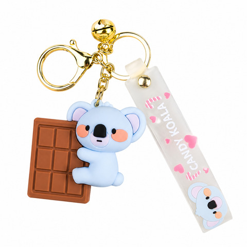 Chocolate  Koala PVC Keychain - Cute 3D Cartoon Koala Figure , Soft Rubber Bag Charm and Car Key Ring Accessory, Lightweight Collectible Gift for Kids and Teens In Australia - Darrahopens