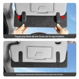 Dark gray Car Sun Visor Extension Panel 38cm x 11.8cm - Glare Reduction, Easy Clip-On Installation, Universal Fit for Cars and SUVs