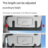 Beige Car Sun Visor Extension Panel 38cm x 11.8cm - Glare Reduction, Easy Clip-On Installation, Universal Fit for Cars and SUVs
