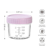 Orange lid 4oz Glass  Storage Jars with Leakproof Lids and Measurement Marks - BPA Free, Microwave and Dishwasher Safe, Ideal for Homemade Purees, Sauce, and Portion Control In Australia - Darrahopens