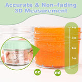 Orange lid 4oz Glass  Storage Jars with Leakproof Lids and Measurement Marks - BPA Free, Microwave and Dishwasher Safe, Ideal for Homemade Purees, Sauce, and Portion Control In Australia - Darrahopens