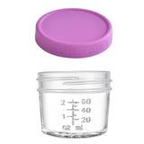 Purple lid 4oz Glass  Storage Jars with Leakproof Lids and Measurement Marks - BPA Free, Microwave and Dishwasher Safe, Ideal for Homemade Purees, Sauce, and Portion Control In Australia - Darrahopens