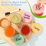 Pink lid 4oz Glass  Storage Jars with Leakproof Lids and Measurement Marks - BPA Free, Microwave and Dishwasher Safe, Ideal for Homemade Purees, Sauce, and Portion Control In Australia - Darrahopens