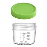 Green lid 4oz Glass  Storage Jars with Leakproof Lids and Measurement Marks - BPA Free, Microwave and Dishwasher Safe, Ideal for Homemade Purees, Sauce, and Portion Control In Australia - Darrahopens