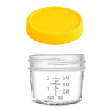 Yellow lid 4oz Glass  Storage Jars with Leakproof Lids and Measurement Marks - BPA Free, Microwave and Dishwasher Safe, Ideal for Homemade Purees, Sauce, and Portion Control In Australia - Darrahopens
