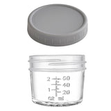 Grey lid 4oz Glass  Storage Jars with Leakproof Lids and Measurement Marks - BPA Free, Microwave and Dishwasher Safe, Ideal for Homemade Purees, Sauce, and Portion Control In Australia - Darrahopens