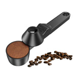 1 pcs Black Sliding Coffee Scoop  - Long Handle Plastic Measuring Spoon for Ground Coffee and Tea Leaves and Pepper and Protein Powder - Storage Design for Kitchen Organisation In Australia - Darrahopens