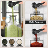 1 pcs Black Sliding Coffee Scoop  - Long Handle Plastic Measuring Spoon for Ground Coffee and Tea Leaves and Pepper and Protein Powder - Storage Design for Kitchen Organisation In Australia - Darrahopens
