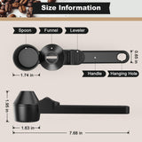 2 pcs Black Sliding Coffee Scoop  - Long Handle Plastic Measuring Spoon for Ground Coffee and Tea Leaves and Pepper and Protein Powder - Storage Design for Kitchen Organisation In Australia - Darrahopens