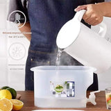 White 3.5L Large Capacity Refrigerator-Friendly Drink Dispenser with Leakproof Tap - BPA-Free Plastic Cold Beverage Jug for Fruit Infused Water, Iced Tea and Party Serving In Australia - Darrahopens
