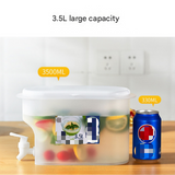 White 3.5L Large Capacity Refrigerator-Friendly Drink Dispenser with Leakproof Tap - BPA-Free Plastic Cold Beverage Jug for Fruit Infused Water, Iced Tea and Party Serving In Australia - Darrahopens