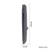 Grey Foldable Nylon Kitchen Tongs - Self-Standing Design with Serrated Grip and Locking Clip - Heat Resistant Food Serving Tool for BBQ, Pasta, Salad and Baking