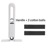 Mini Handheld Foldable Mop WIth ABS Handle and 2 Sponge Head- Hand-Free Squeeze Design -   Compact Desktop Cleaner for Kitchen and Bathroom