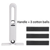 Mini Handheld Foldable Mop WIth ABS Handle and 3 Sponge Head- Hand-Free Squeeze Design -   Compact Desktop Cleaner for Kitchen and Bathroom