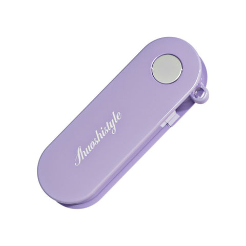 Purple Portable Folding Fruit Peeler - Stainless Steel Blade, ABS and PP Handle - Compact 9cm Design, Travel Friendly Kitchen Tool for Camping and Home Use