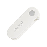 White Portable Folding Fruit Peeler - Stainless Steel Blade, ABS and PP Handle - Compact 9cm Design, Travel Friendly Kitchen Tool for Camping and Home Use