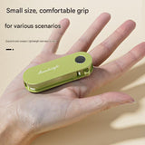 White Portable Folding Fruit Peeler - Stainless Steel Blade, ABS and PP Handle - Compact 9cm Design, Travel Friendly Kitchen Tool for Camping and Home Use