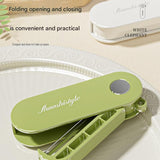 White Portable Folding Fruit Peeler - Stainless Steel Blade, ABS and PP Handle - Compact 9cm Design, Travel Friendly Kitchen Tool for Camping and Home Use