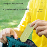 Home Fruit & Vegetable Peeling and Slicing Prep Set-White Folding Peeler and Green Fruit Slicer - Portable Stainless Steel Kitchen Tools for Camping, Home Use, and Travel