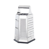 Multifunctional Six-Sided Box Vertical grater - Hollow tubular handle - Stainless Steel Kitchen Tool with Non-Slip Base  for Vegetables, Cheese, and Potatoes
