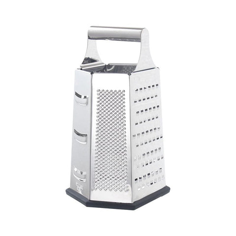Multifunctional Six-Sided Box Vertical grater - Hollow tubular handle - Stainless Steel Kitchen Tool with Non-Slip Base  for Vegetables, Cheese, and Potatoes