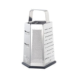 Multifunctional Six-Sided Box Vertical grater- Stainless steel flat handle - Stainless Steel Kitchen Tool with Non-Slip Base  for Vegetables, Cheese, and Potatoes