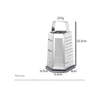 Multifunctional Six-Sided Box Vertical grater- Stainless steel flat handle - Stainless Steel Kitchen Tool with Non-Slip Base  for Vegetables, Cheese, and Potatoes