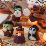Halloween Squeeze Bubble Toy（Ghost）  - PVC Squishy Figures with Pop-Up Bubble, Cute Stress Relief Decor for  Party Favors and Desk Display