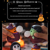 Halloween Squeeze Bubble Toy（Ghost）  - PVC Squishy Figures with Pop-Up Bubble, Cute Stress Relief Decor for  Party Favors and Desk Display