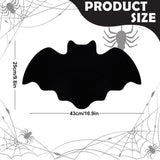 5-pieces 43*25cm Halloween bat-shaped mat - Felt Non-Slip Heat Resistant Table Mat for Party Dining and Gothic Home Deco