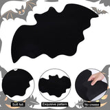 5-pieces 35*20cm Halloween bat-shaped mat - Felt Non-Slip Heat Resistant Table Mat for Party Dining and Gothic Home Deco