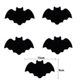 5-pieces 15*9cm Halloween bat-shaped mat - Felt Non-Slip Heat Resistant Table Mat for Party Dining and Gothic Home Deco