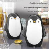 1 pcs Penguin-shaped design Bottle Opener - Stainless Steel and Plastic Magnetic Beer Opener with Cap Catcher, Compact Portable Beverage Access Tool for Home Bar, Parties, Camping and Gifts