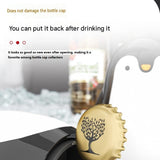 1 pcs Penguin-shaped design Bottle Opener - Stainless Steel and Plastic Magnetic Beer Opener with Cap Catcher, Compact Portable Beverage Access Tool for Home Bar, Parties, Camping and Gifts