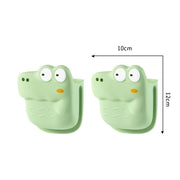 Silicone Heat Resistant Oven Mitts - Cute Crocodile Design Non-Slip Grip for Baking Steaming Microwave - Safe Hot Dish Handling Kitchen Tool